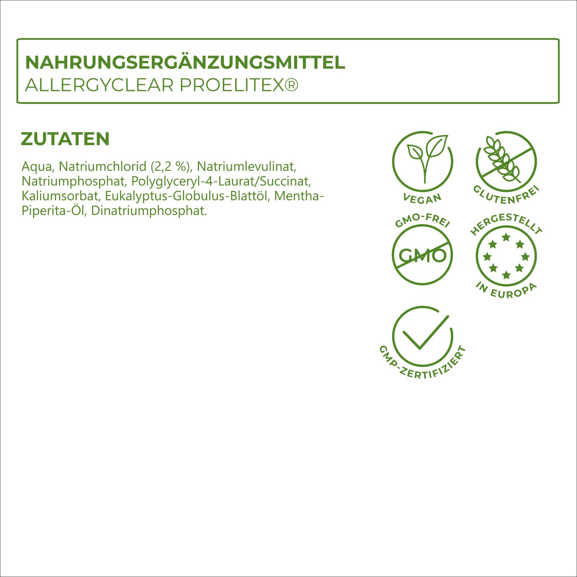 AllergyClear ProEliteX vegano, senza glutine, senza OGM