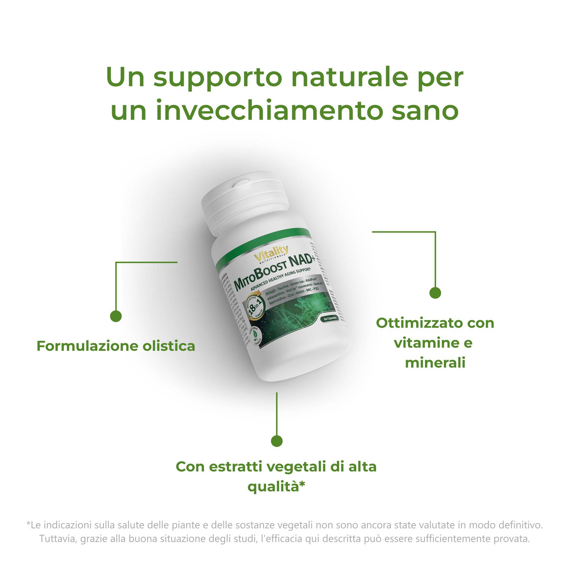 MitoBoost NAD+ Complesso olistico multiattivo 18 in 1