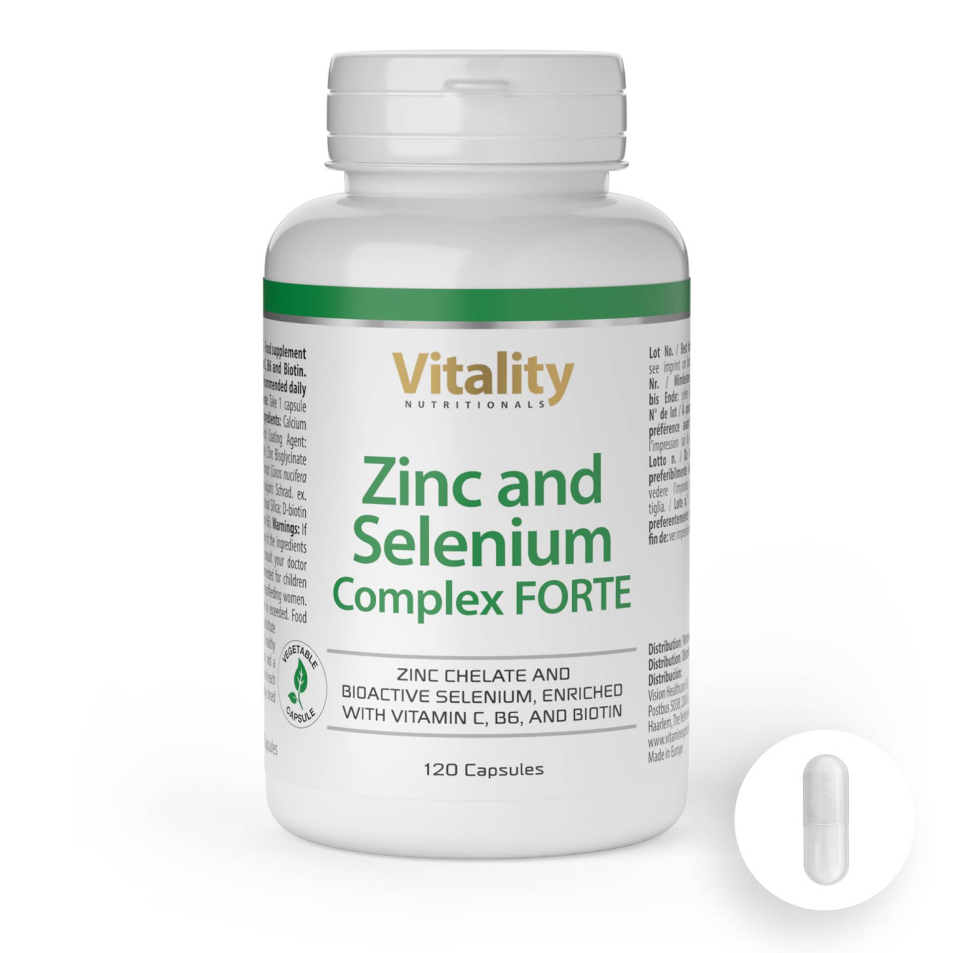 Zinc and Selenium Complex FORTE Produktbild mit Kapsel