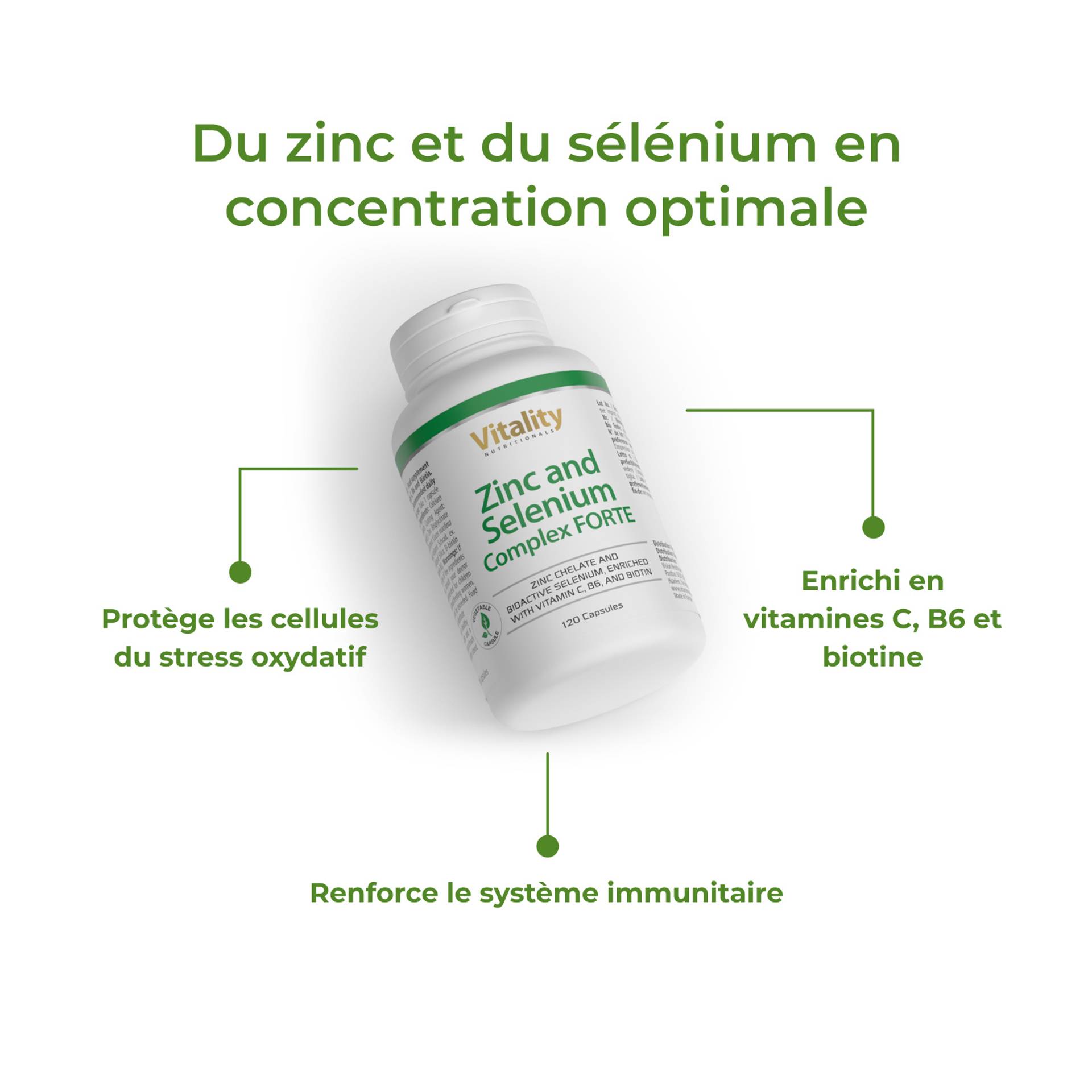 Zinc and Selenium Complex FORTE Zinc and selenium in a highly dosed formula