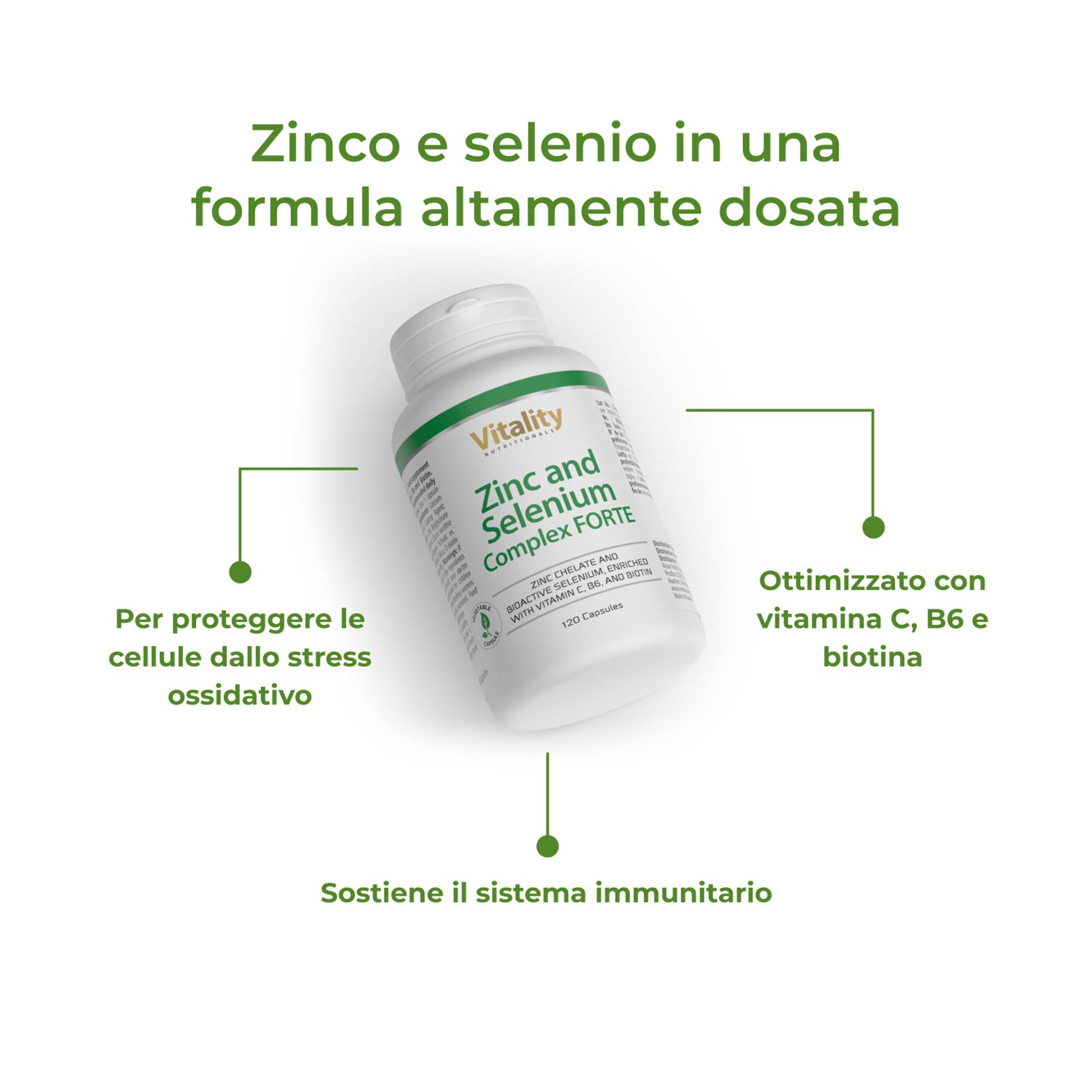 Zinc and Selenium Complex FORTE Zinc y selenio en una fórmula altamente dosificada