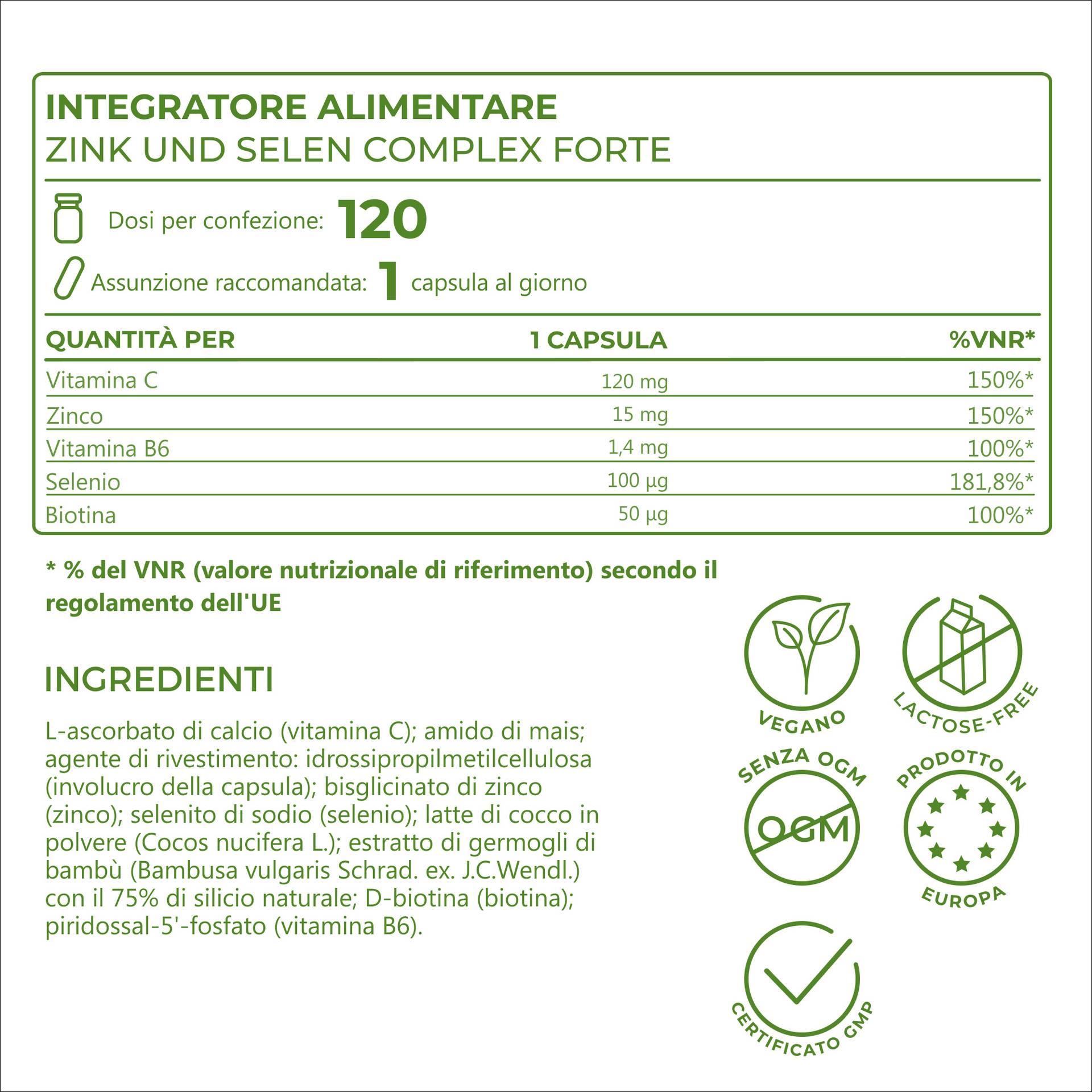 Zinc and Selenium Complex FORTE Fórmula optimizada para una mejor biodisponibilidad y bioactividad