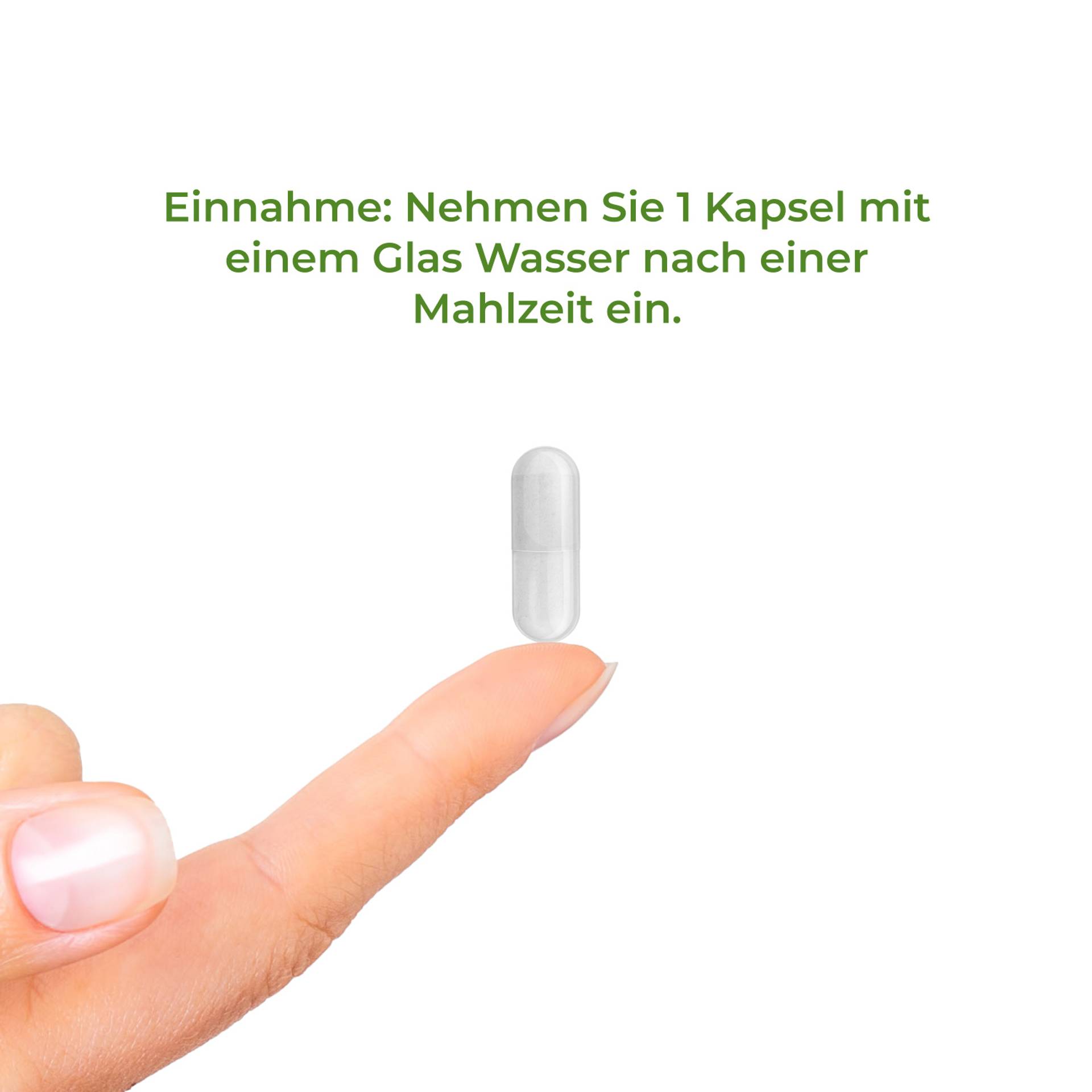 Zinc and Selenium Complex FORTE Einnahme: Nehmen Sie 1 Kapsel mit einem Glas Wasser nach einer Mahlzeit ein.