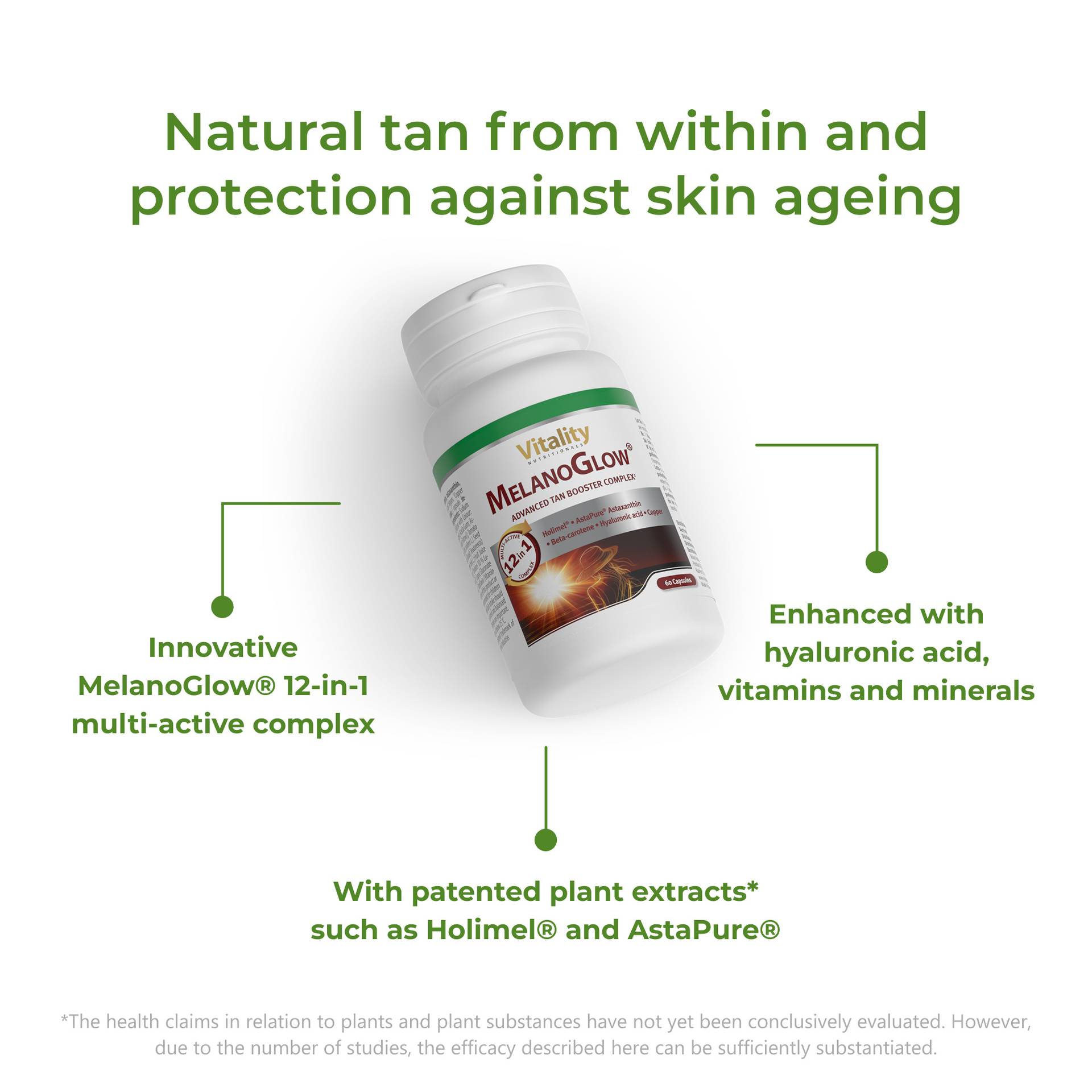 MelanoGlow Natural tan from within and protection against skin ageing