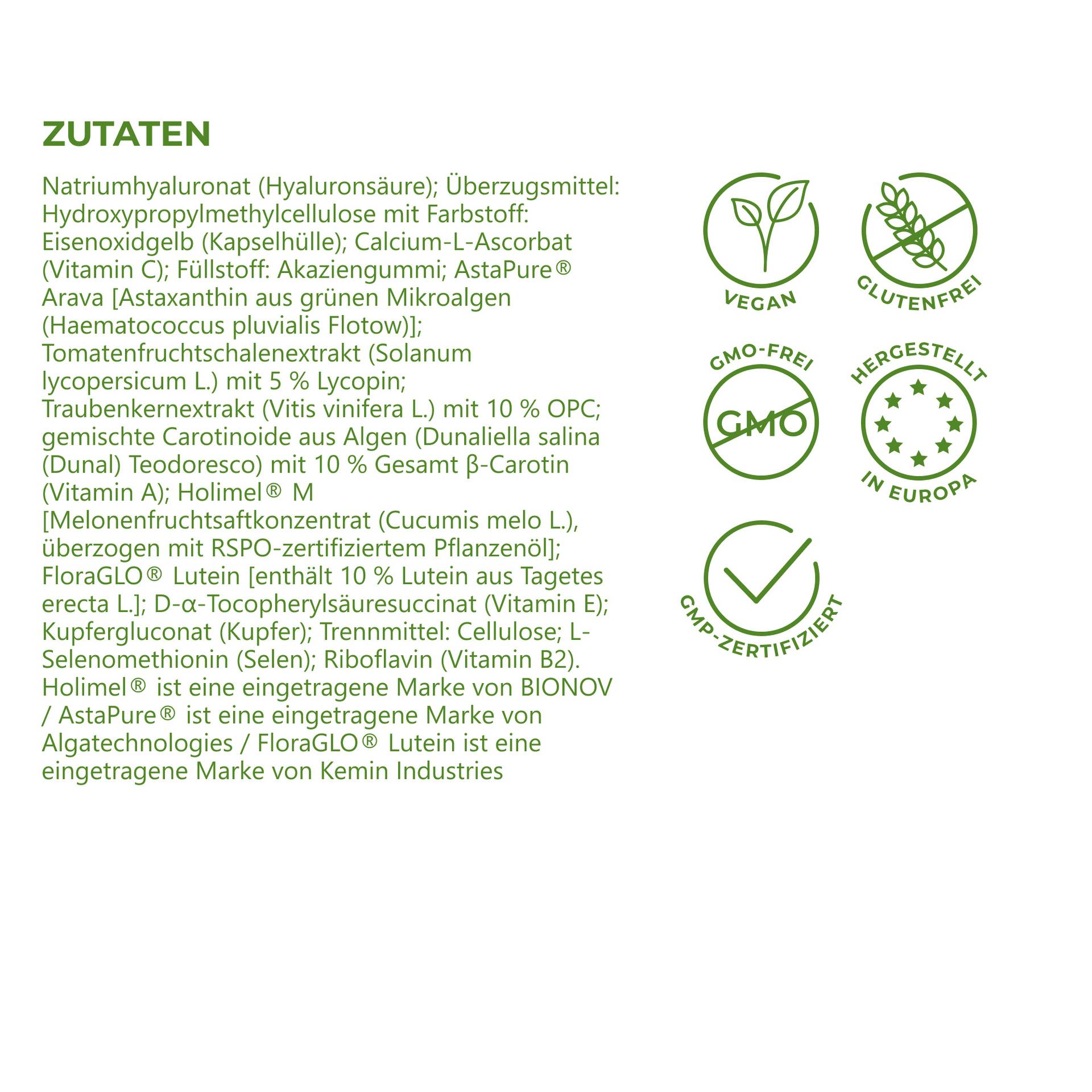 MelanoGlow Optimiert mit Vitaminen und Mineralstoffen