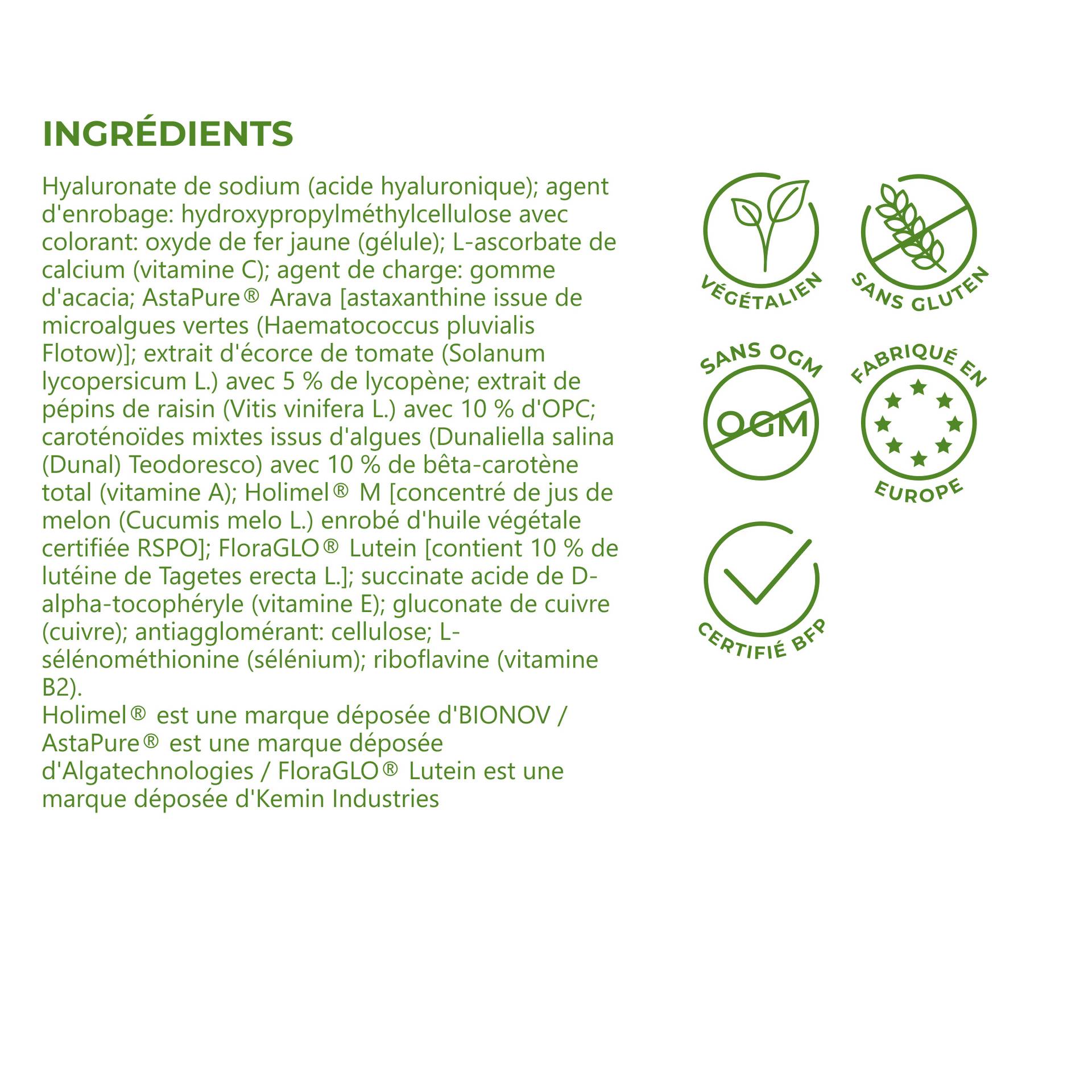 MelanoGlow Formule optimisée avec des vitamines et des minéraux