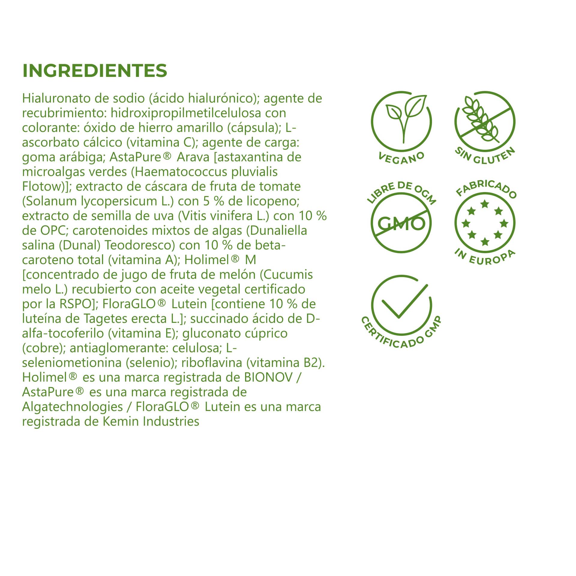 MelanoGlow Optimizado con vitaminas y minerales
