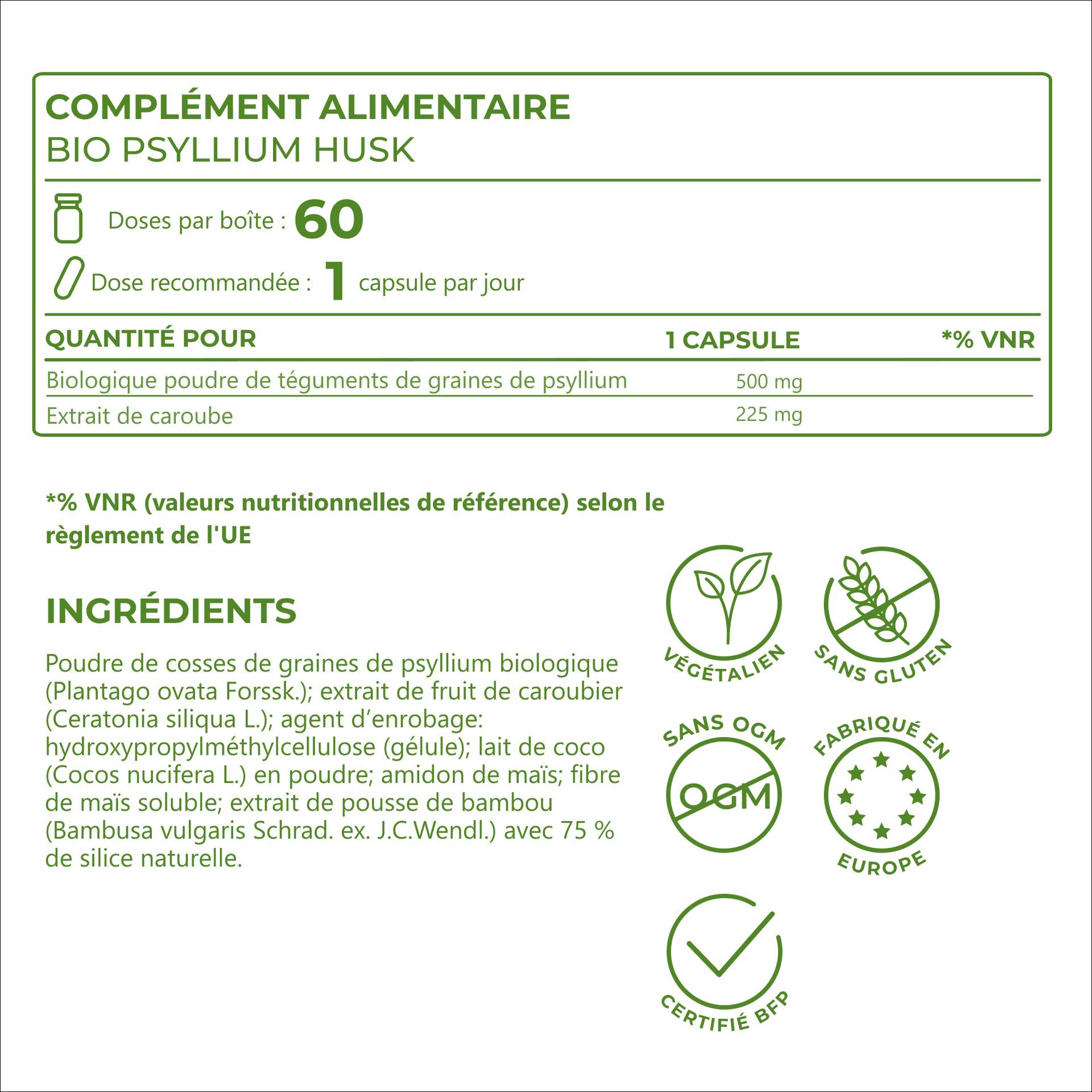 Bio Psyllium Husk Soluble and insoluble fiber in an ideal combination