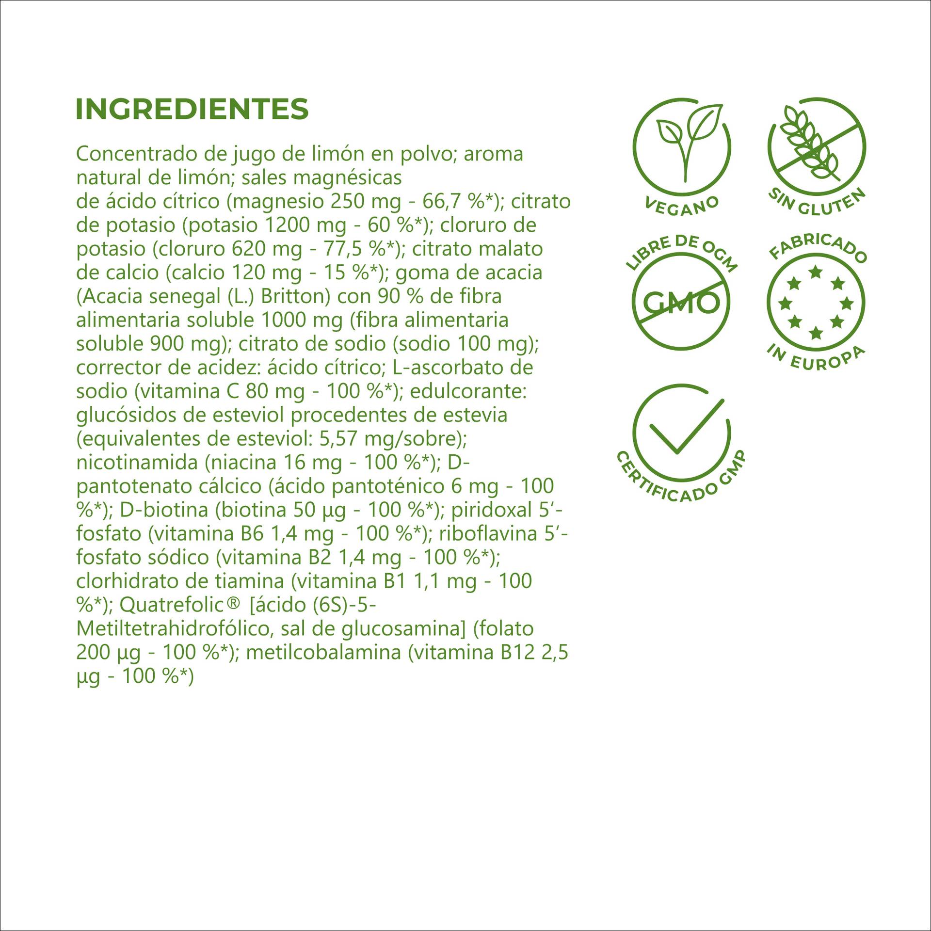 Hydrolyte Synergy FORTE Sin azúcares añadidos, edulcorado con estevia