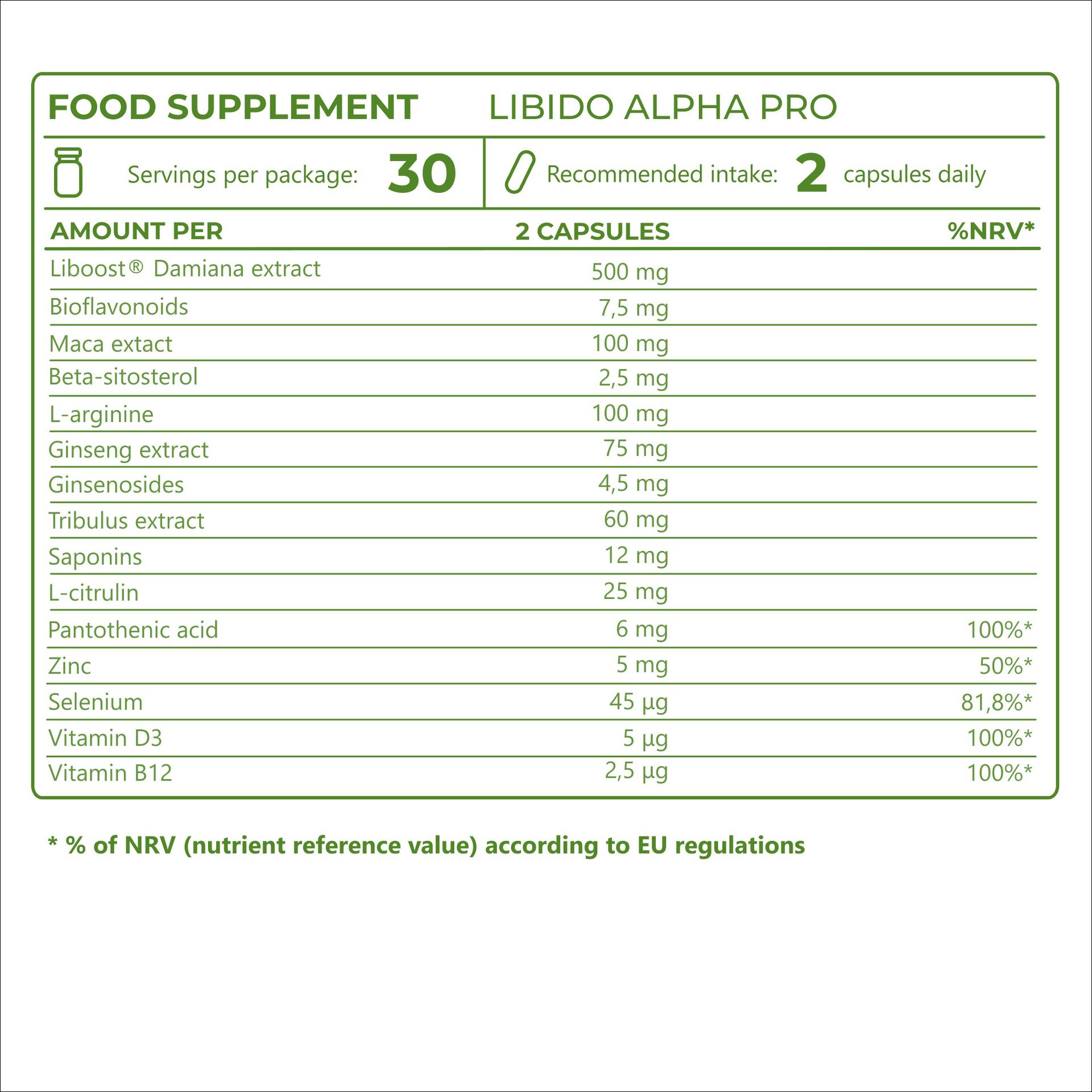 Libido Alpha Pro holistic 11-in-1 multi-active complex