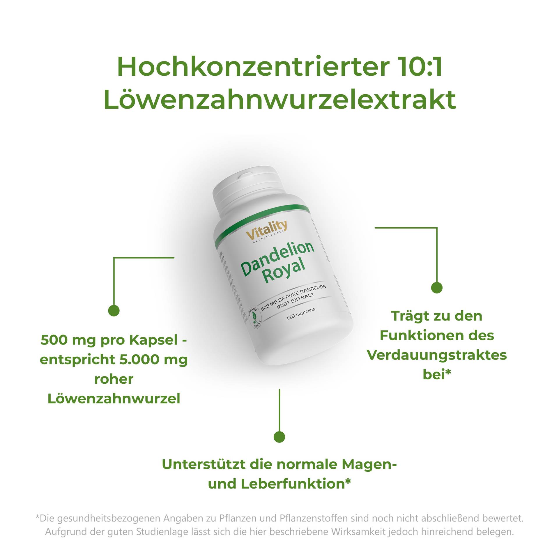 Dandelion Royal Unterstützt die normale Magen- und Leberfunktion
