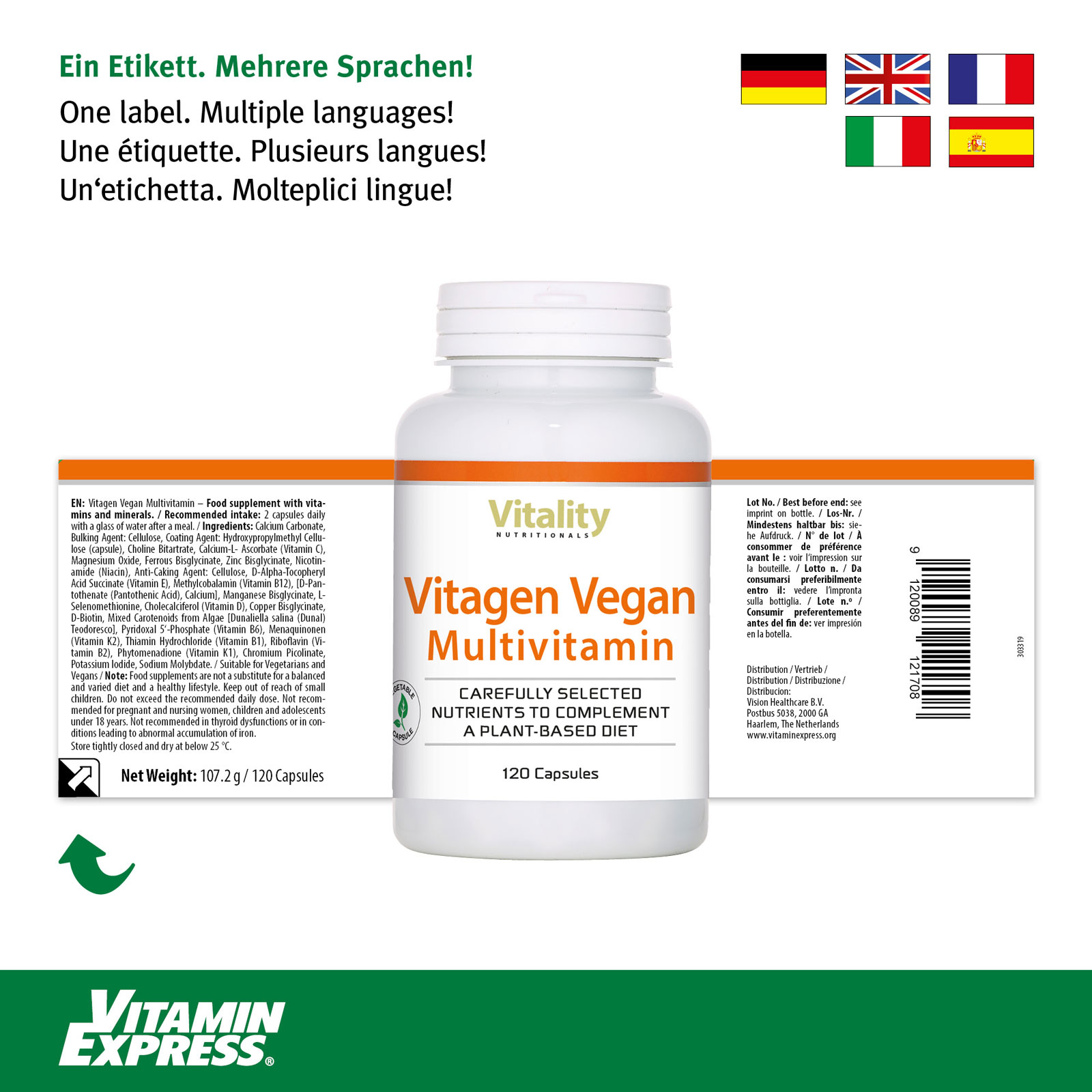 Thumbnail - Vitagen Vegan Multivitamin