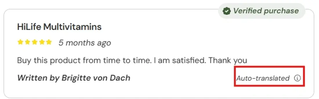 Is Automatically Translated