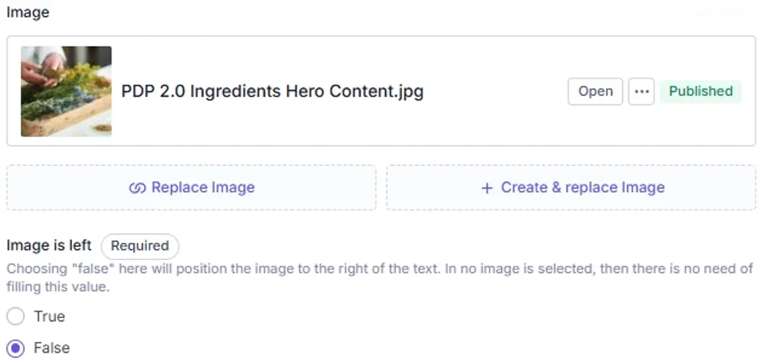 Ingredients Hero Content