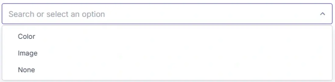 Select a background type