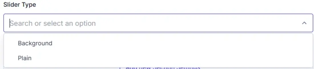 Slider Type