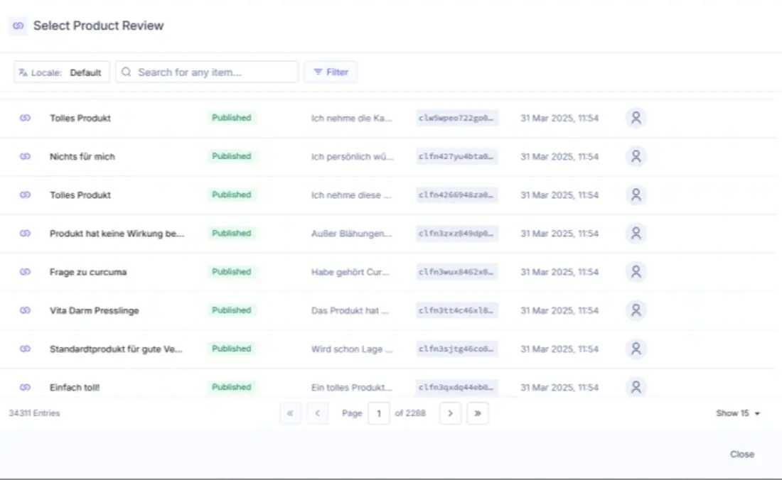 Product Review Component