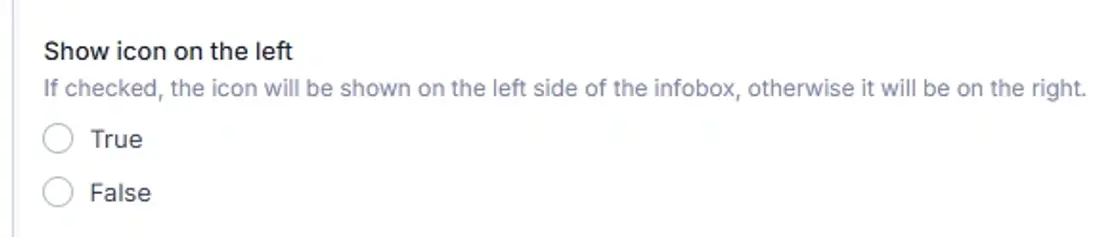 Show icon on the left