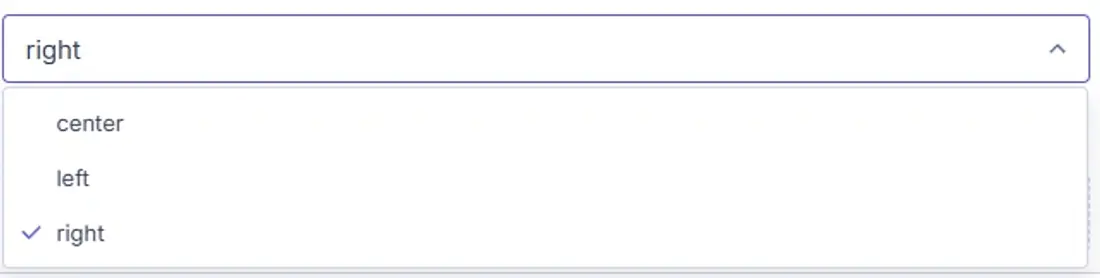 Text box alignment