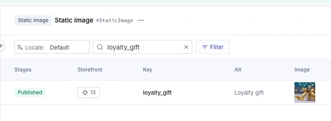 Loyalty page image in Hygraph