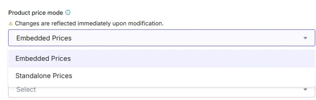 Product price Mode