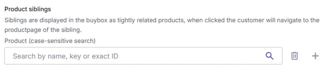 Product Siblings
