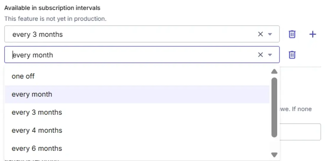 Subscription Interval