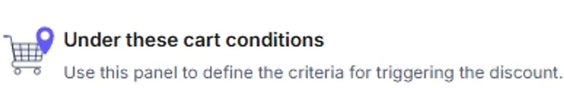 Cart conditions