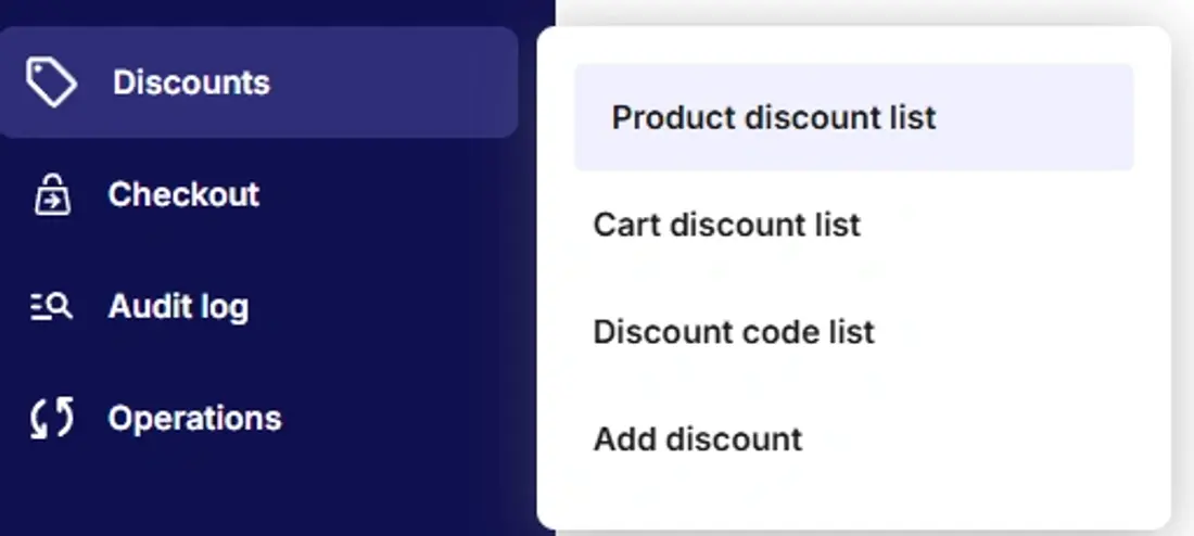Product Discount List