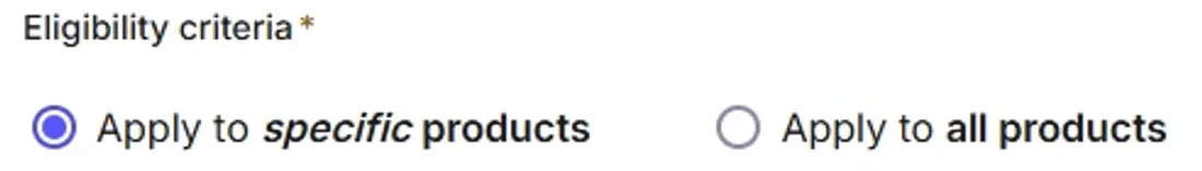 Single category product discount