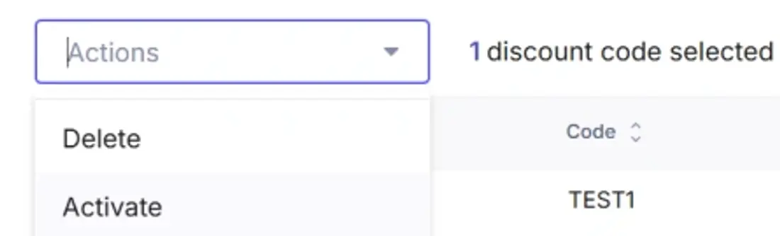 and via the actions drop down click activate.