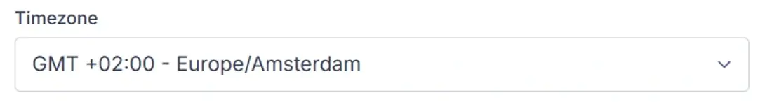 Currently VHC only operates in the GMT +02:00 - Europe/Amsterdam time zone.
