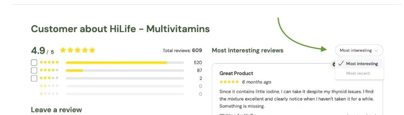 Review Quality Score & Quality Breakdown