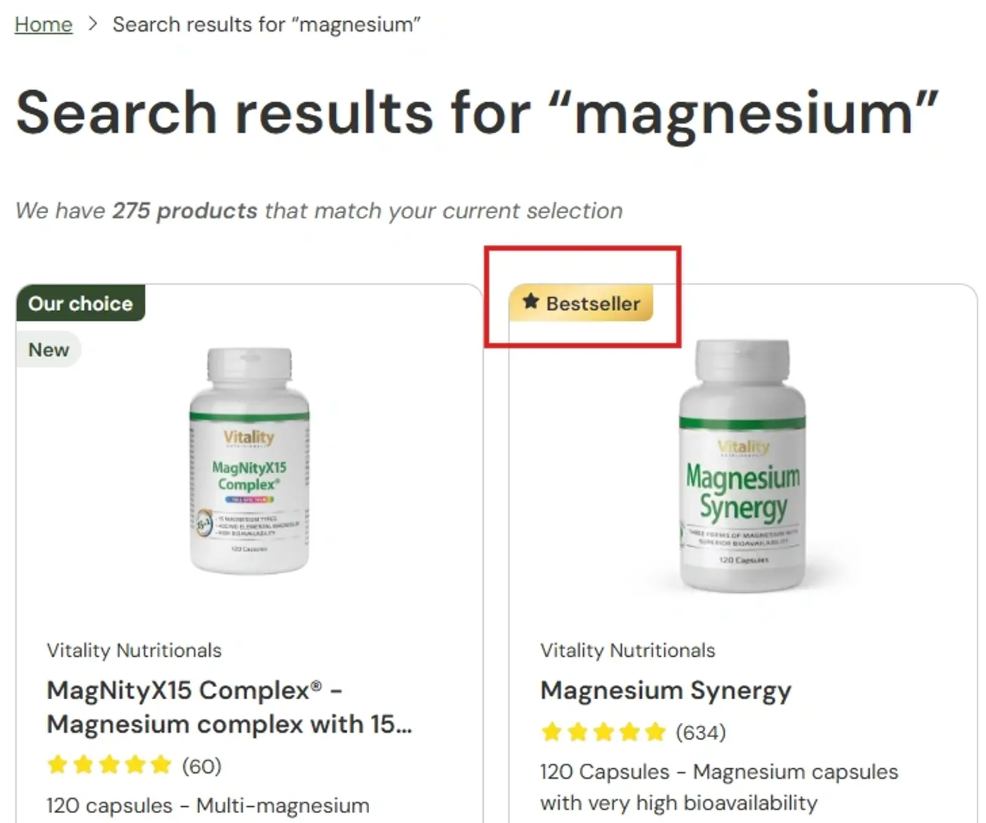 Bestseller query terms