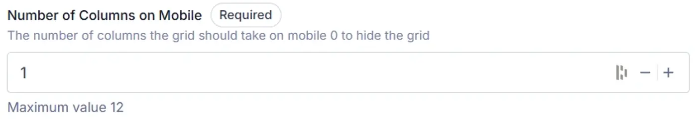 Number of Columns on Mobile