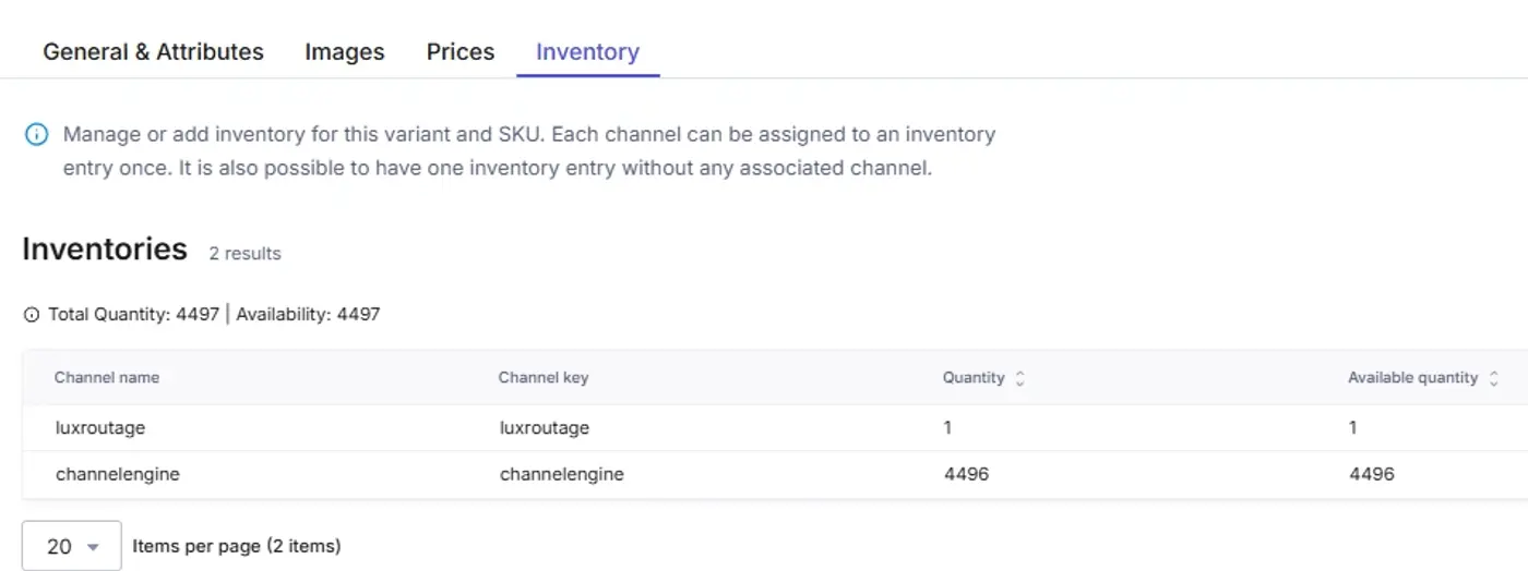 Inventory custom fields