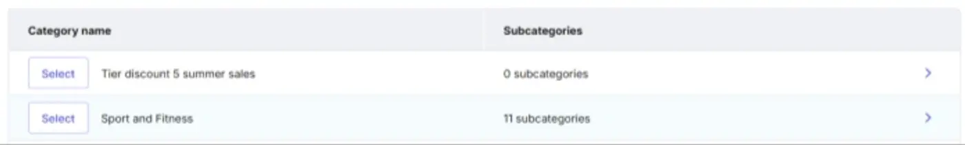 Step 2 - Category location