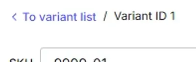 To variant list