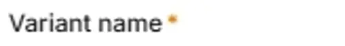 Required field asterisk