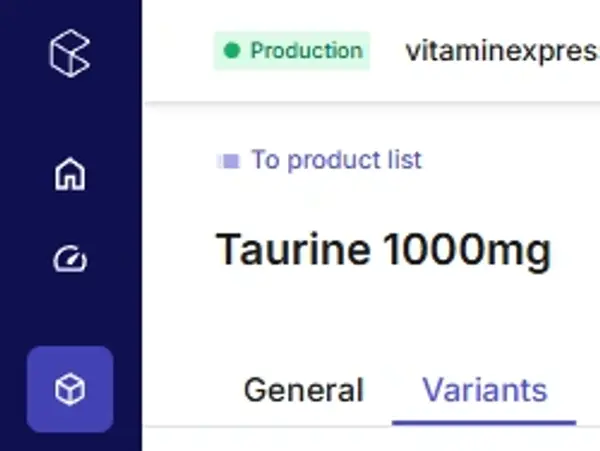 Variants tab
