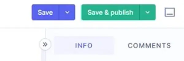 With content selected, on the right side of the screen there is and menu pane.