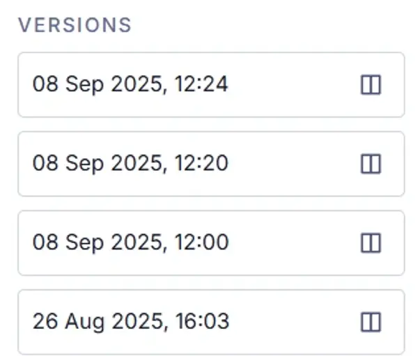 Versions