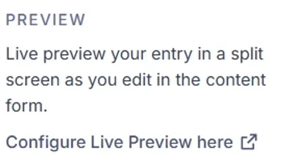 Otherwise, it must first be configured, and the section will appear like this: