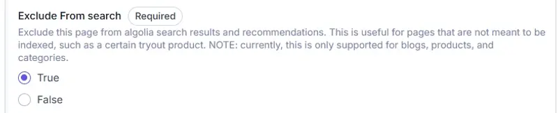 Exclude from search