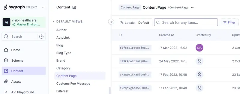 Content Pages in Hygraph