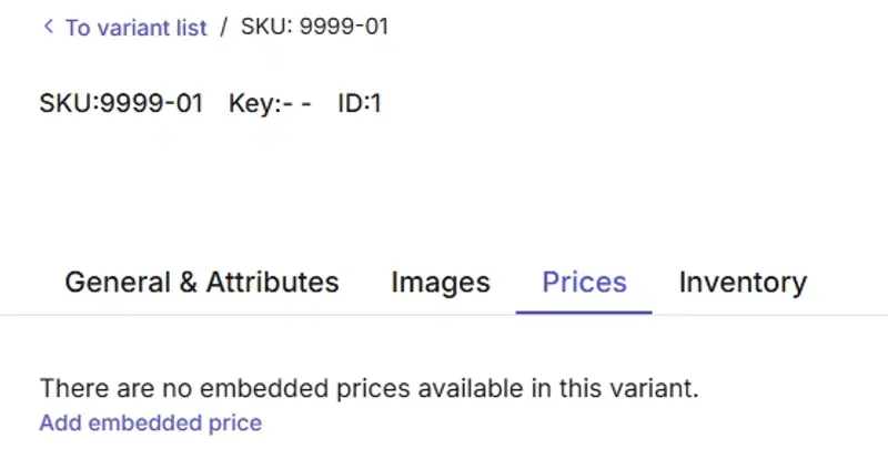 Add embedded price