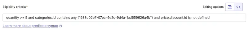By selecting the   icon the syntax from that code is generated