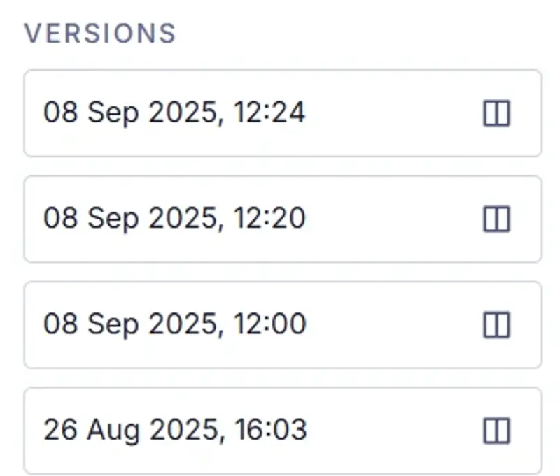 Versions
