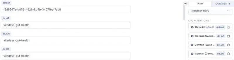 Localizations