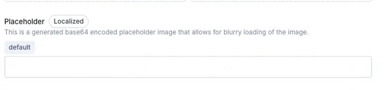 Placeholder field